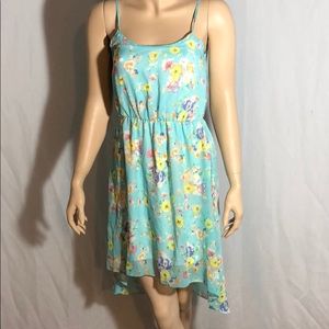 High low flower print dress